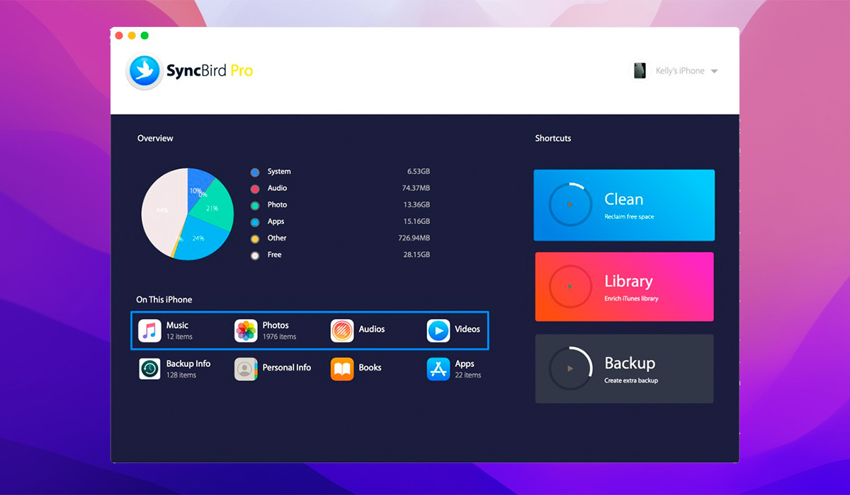 SyncBird Pro for mac v4.1.1 iPhone文件管理器 破解版下载