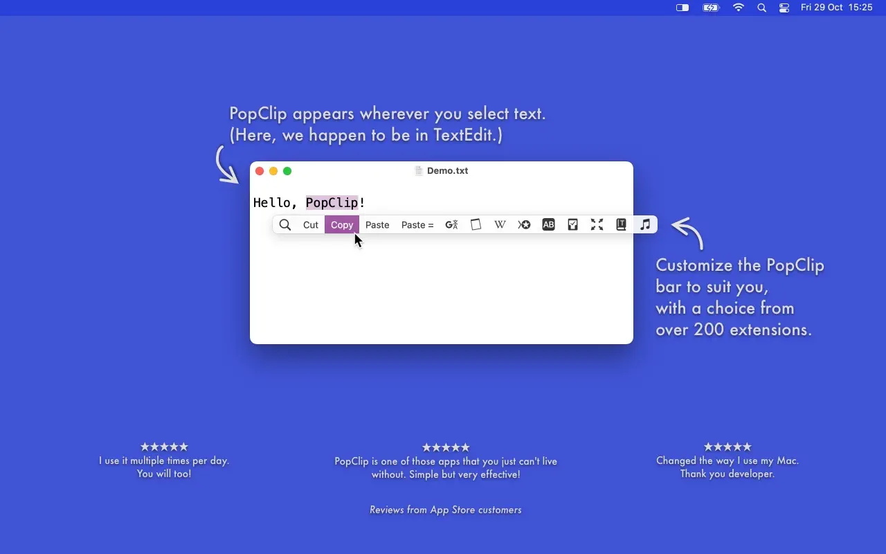 PopClip for Mac(剪切板复制粘贴工具)v2024.5.2中文破解版下载