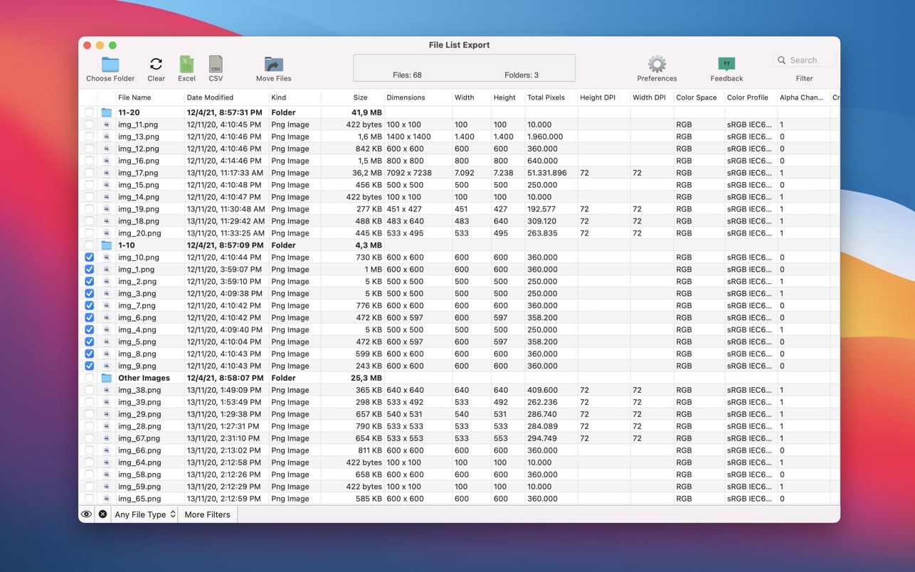 File list Export for Mac(文件列表导出工具)v2.9.1直装版
