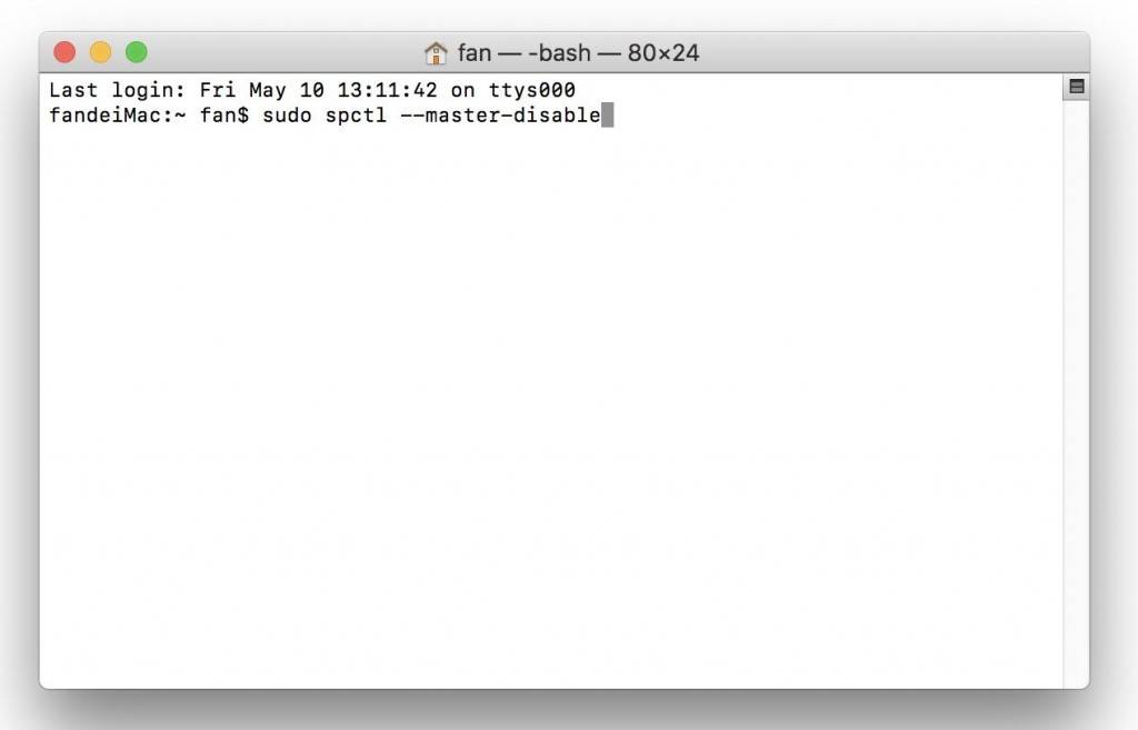 Mac没有允许任何来源选项(开启任何来源选项)