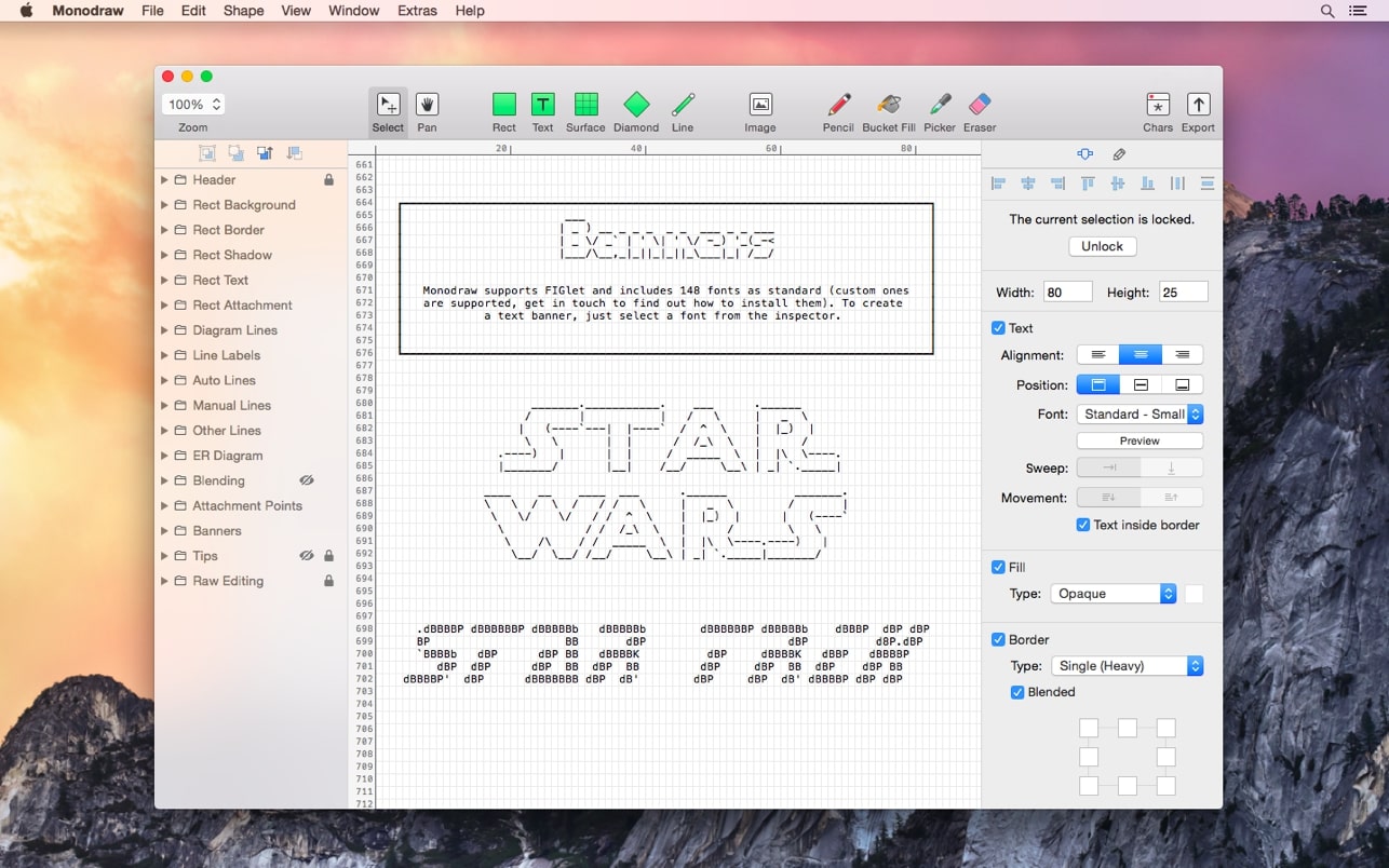 Monodraw for Mac (ASCII码设计编辑工具)v1.6.1