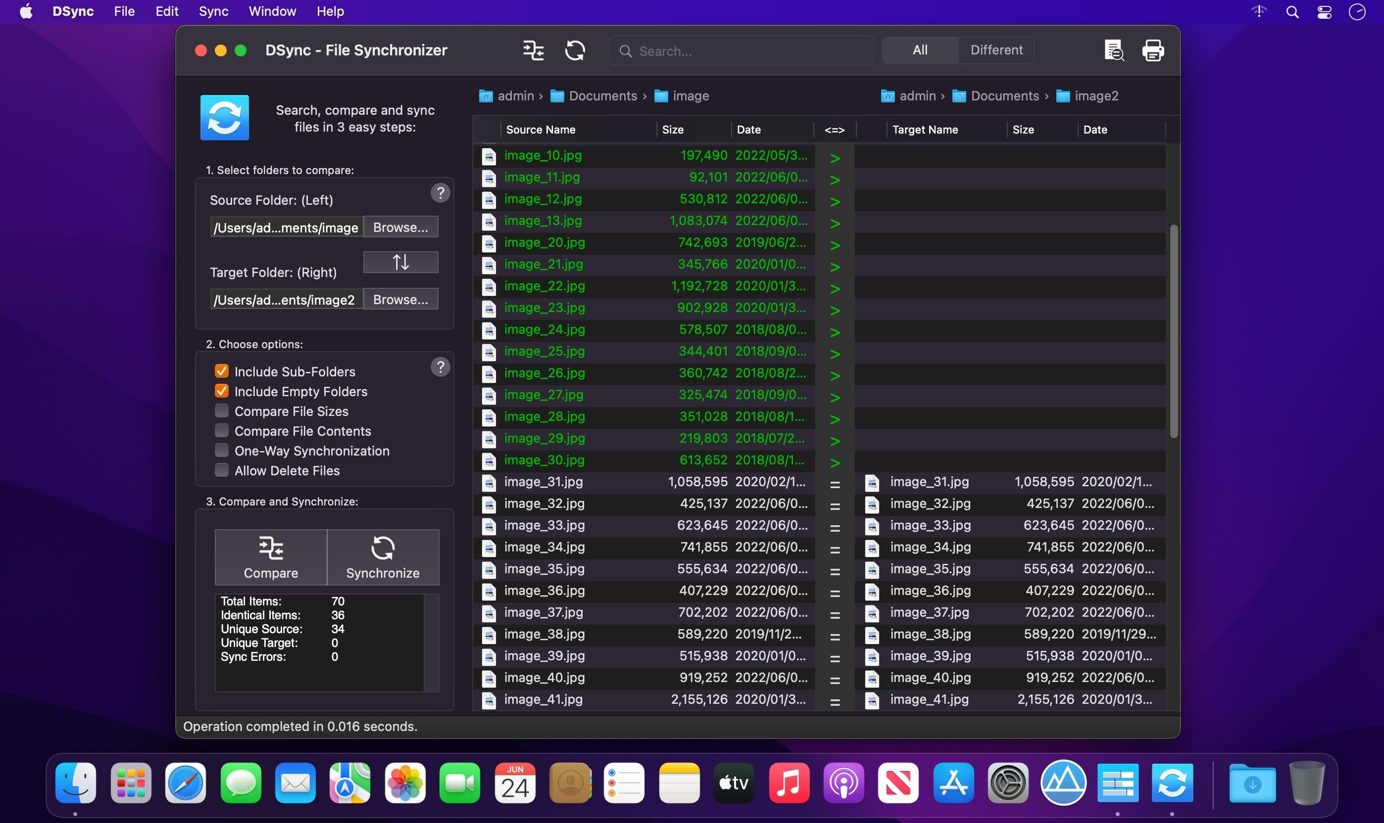 DSync for mac(文件比较同步工具)2.6