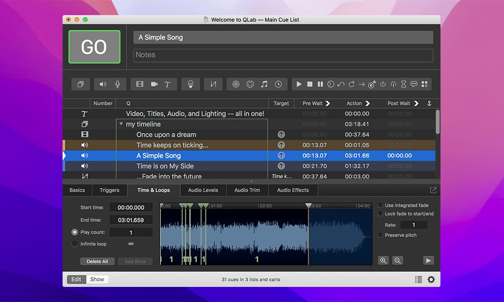 QLab 5 Pro for Mac(多媒体现场制作工具)v5.4.4直装版