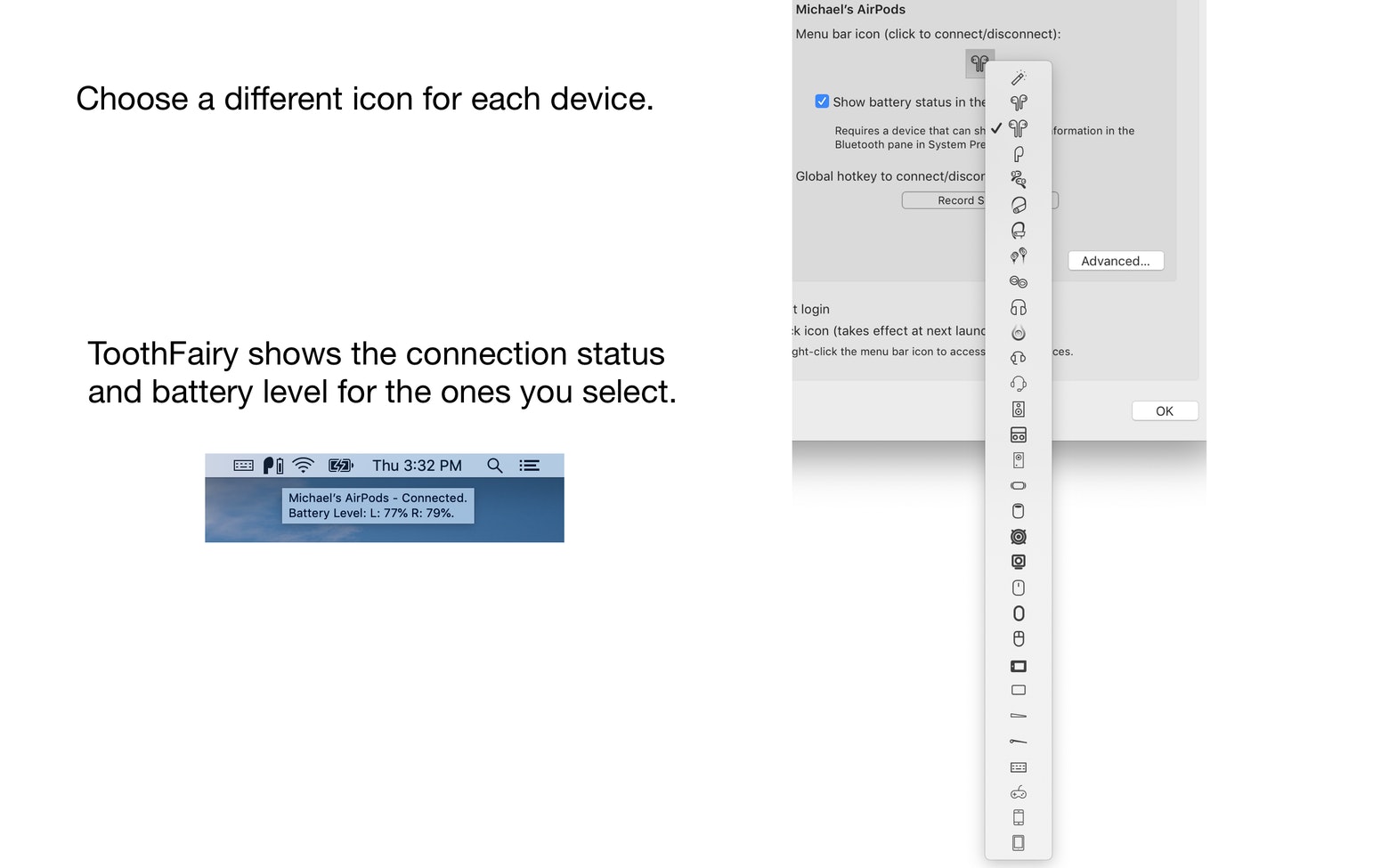 1656575734-35e89e89d0b303a.jpeg ToothFairy for Mac(蓝牙设备切换工具)v2.8.2中文版