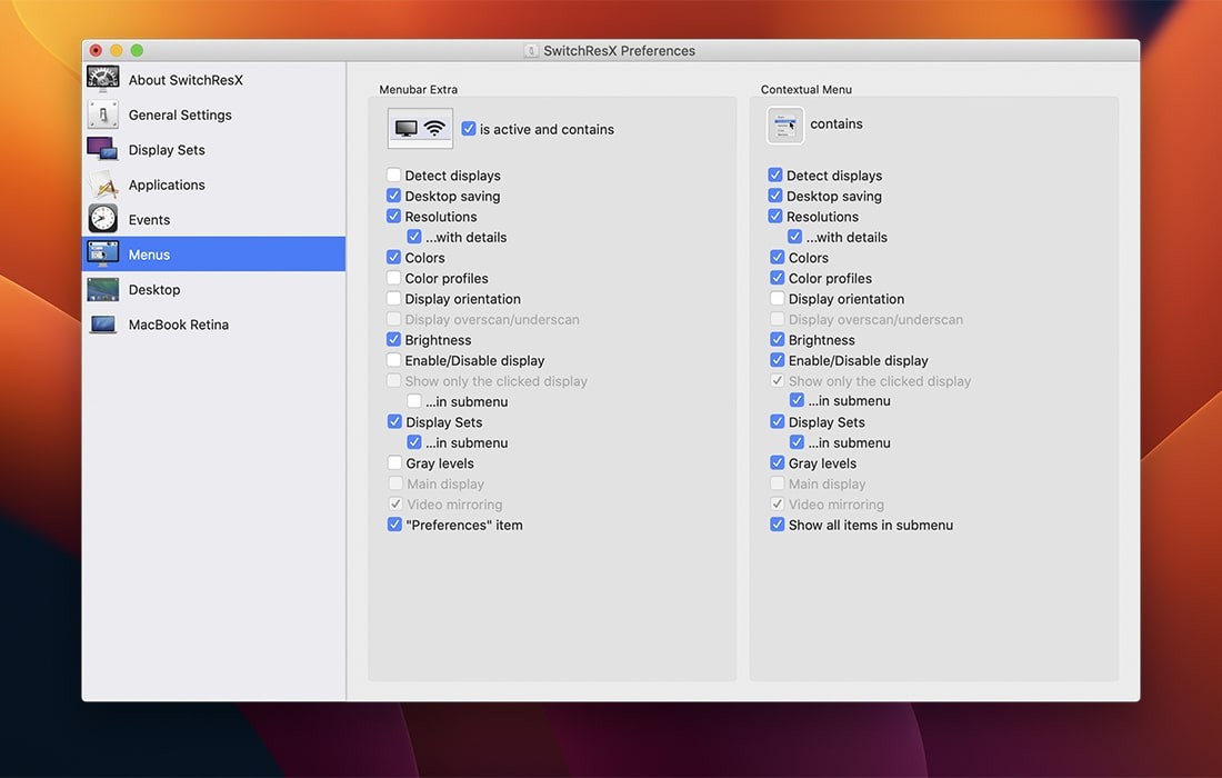 SwitchResX for Mac v4.13.5 屏幕分辨率修改工具 正式版下载
