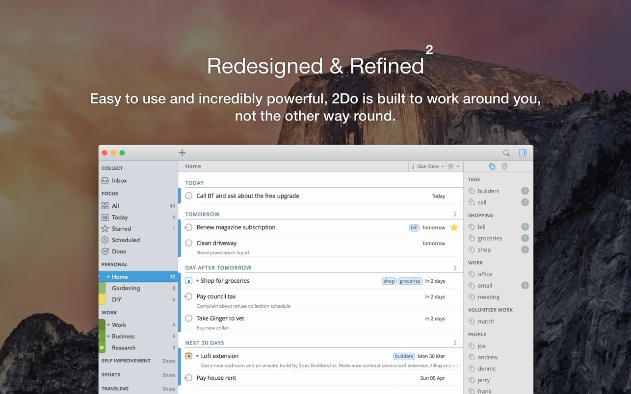 2Do for Mac(任务管理GTD工具)2.7.6中文直装版