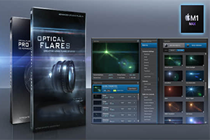 苹果M1版AE插件-真实镜头光晕耀斑特效 Optical Flares v1.3.8 Mac支持M1