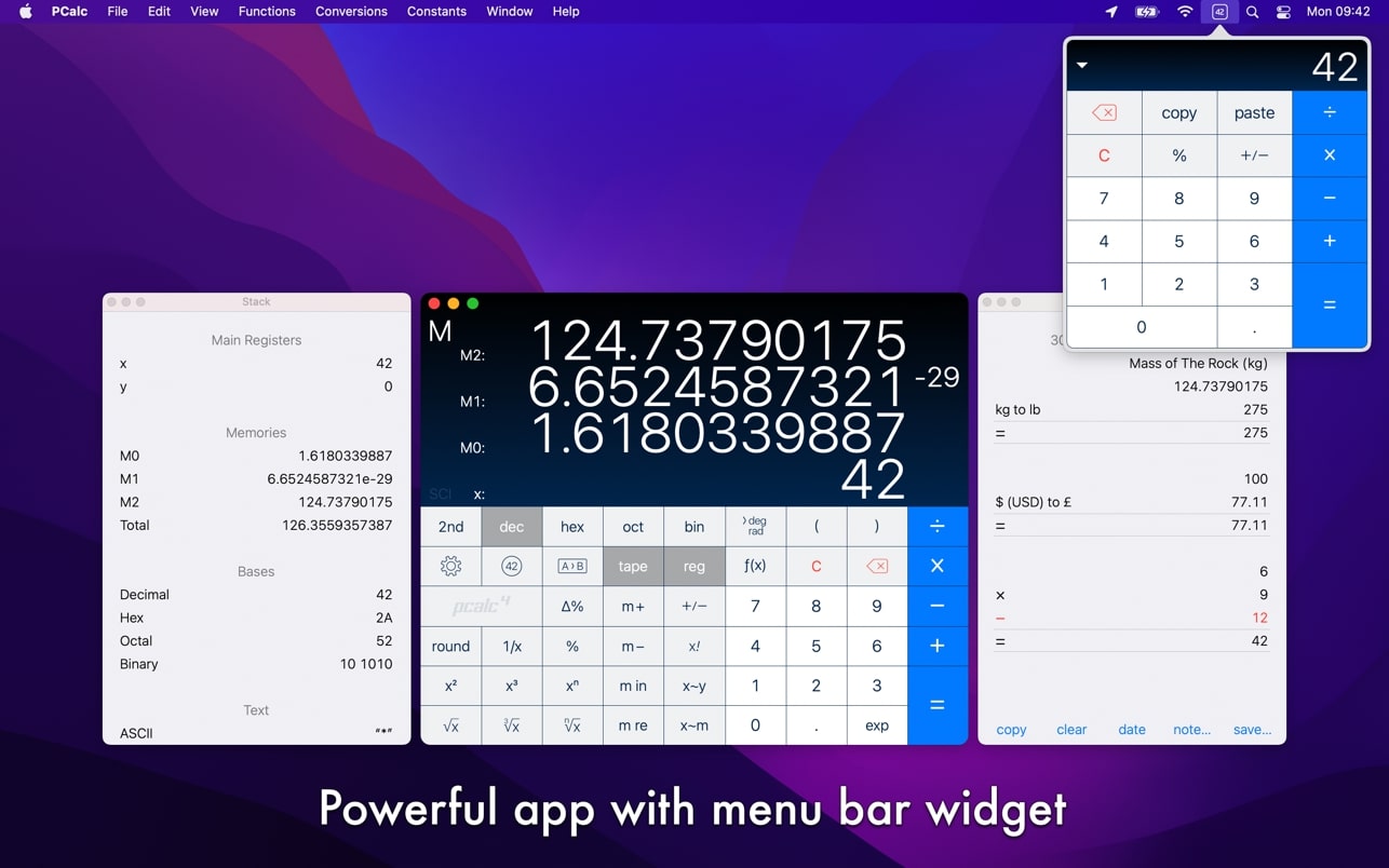 PCalc for Mac 4.10.3(科学计算器)