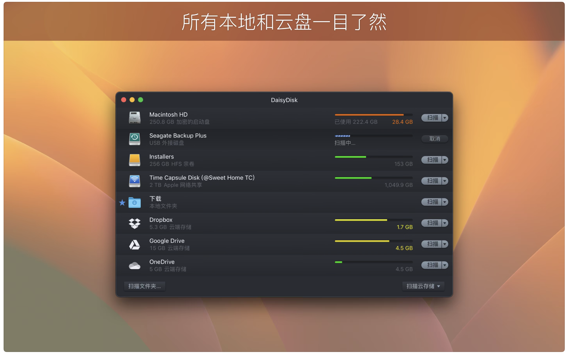 1681831508-150a03b4fb7390e.png DaisyDisk for Mac(图形显示磁盘空间软件)v4.25中文版